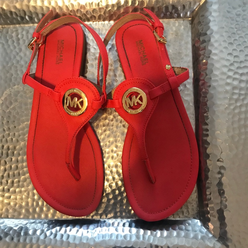 Michael Kors coral sandals